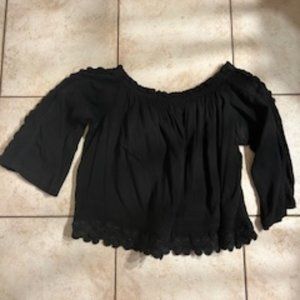 TopShop black blouse, size 12